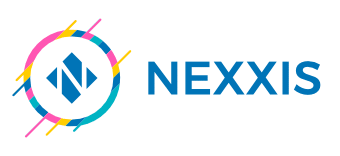 Logo coloré de Nexxis, entreprise innovante.